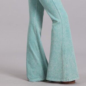 Chatoyant Mineral Wash Bell Bottoms Mint Medium